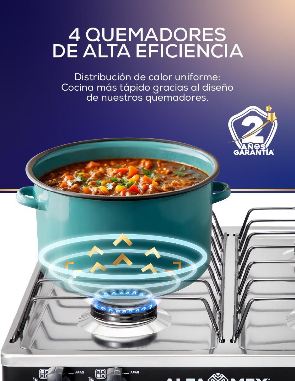 Parrilla 412-4 de acero porcelanizado 6
