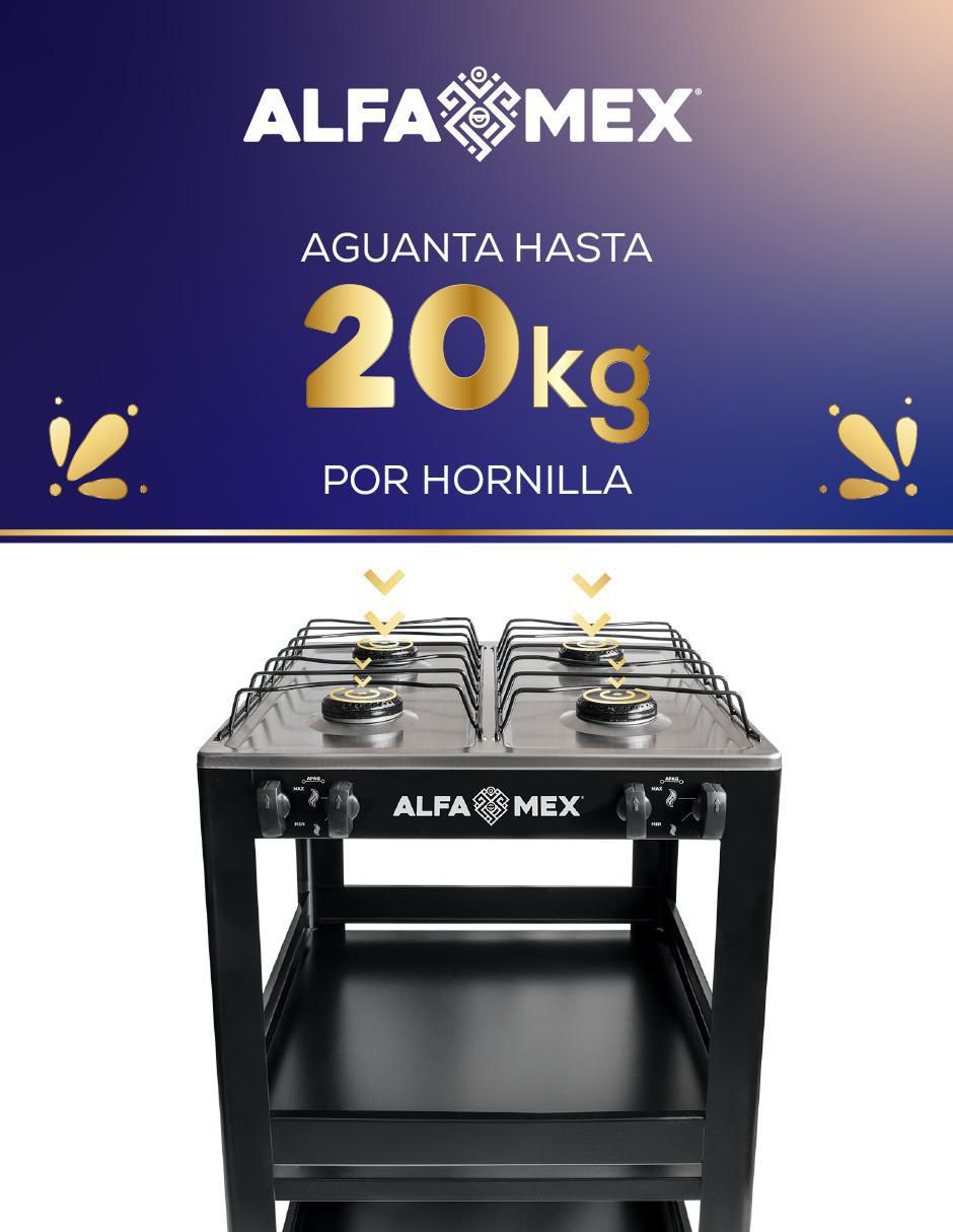 Parrilla 412-4 de acero porcelanizado 2