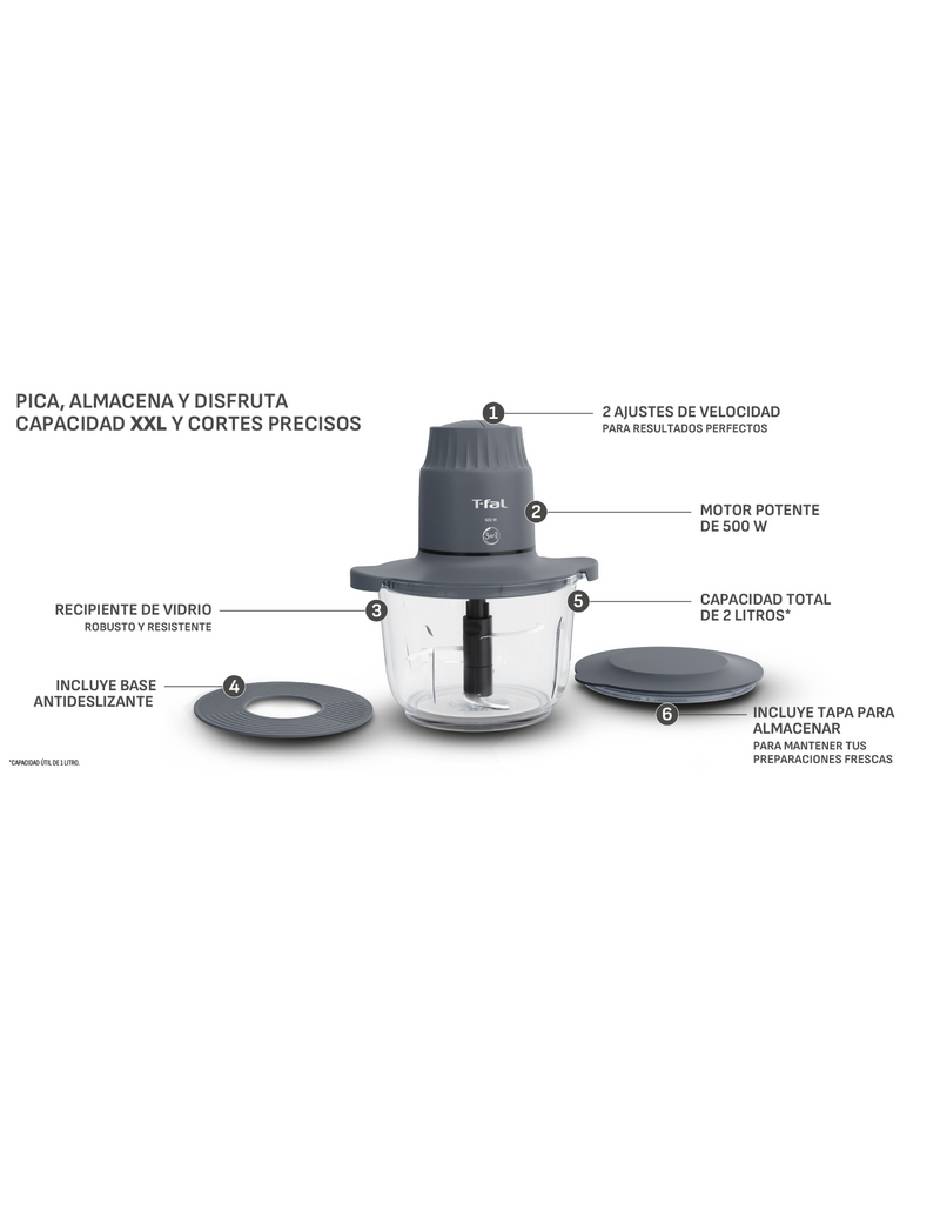 Procesador de alimentos T-fal Food preparation cuchillas de acero inoxidable