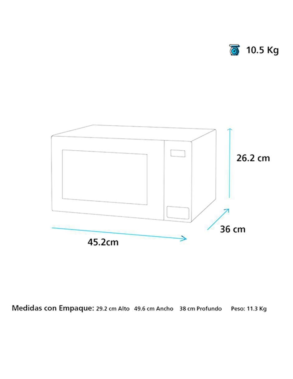 Horno de microondas convencional Mabe modelo ECO ESPEJO