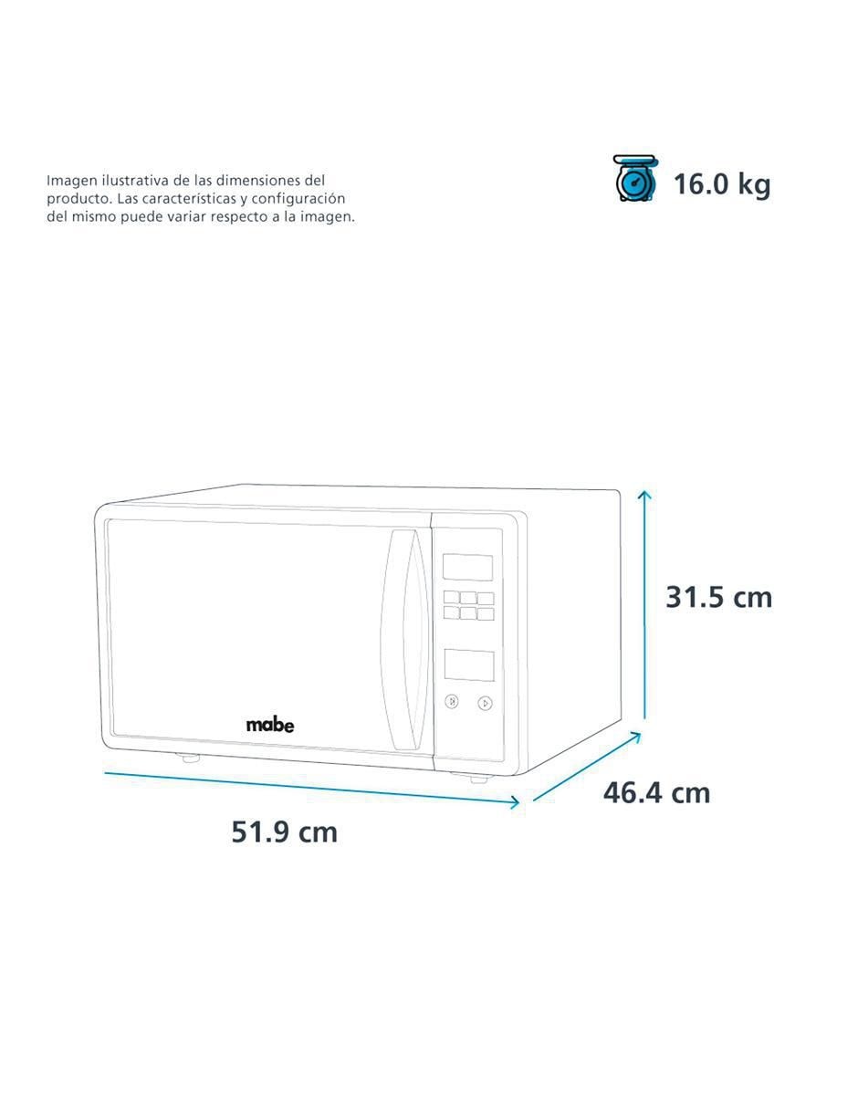 Horno de microondas convencional Mabe modelo ECO 1.4 PIES