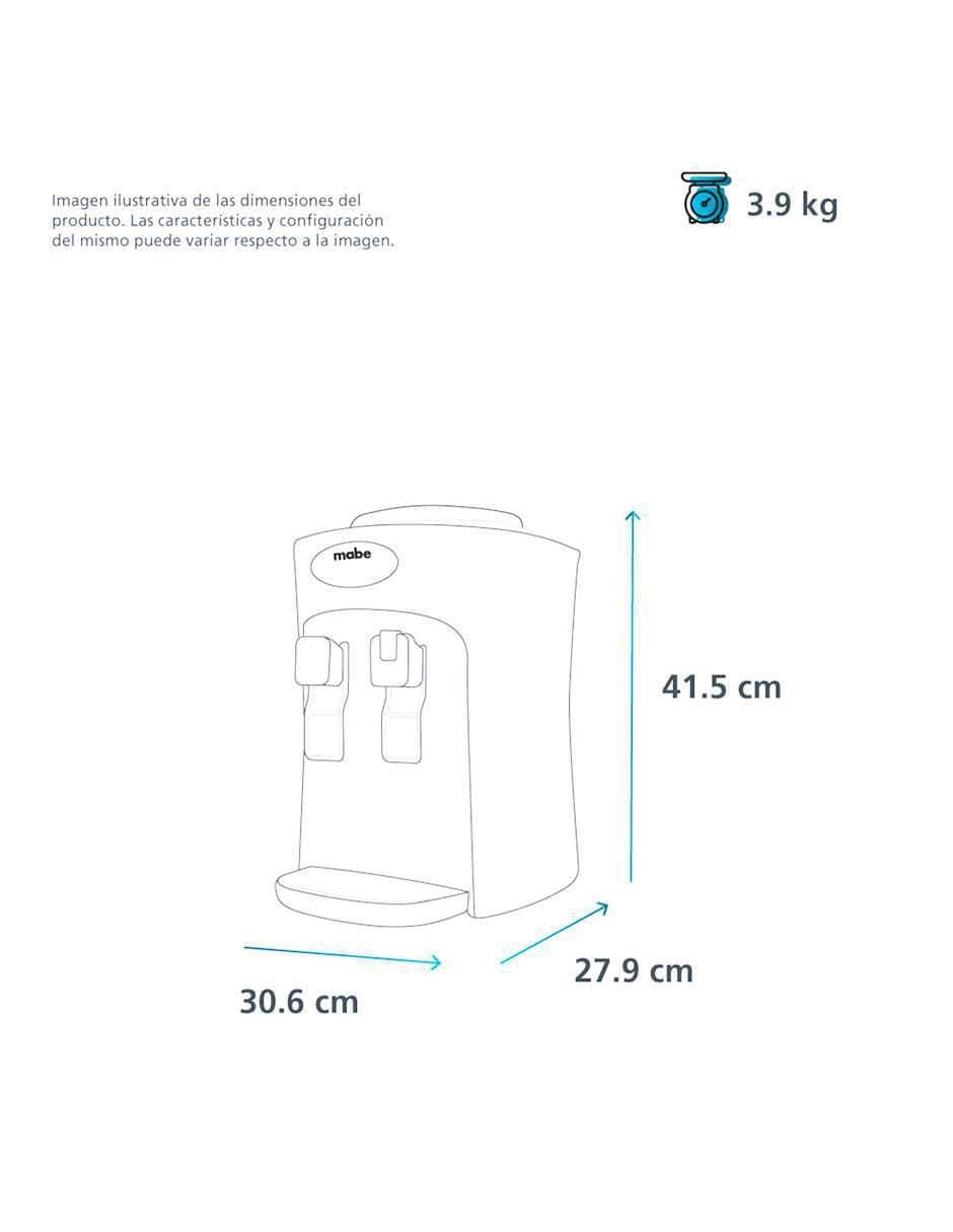 Dispensador de agua eléctrico Mabe EMM2PS