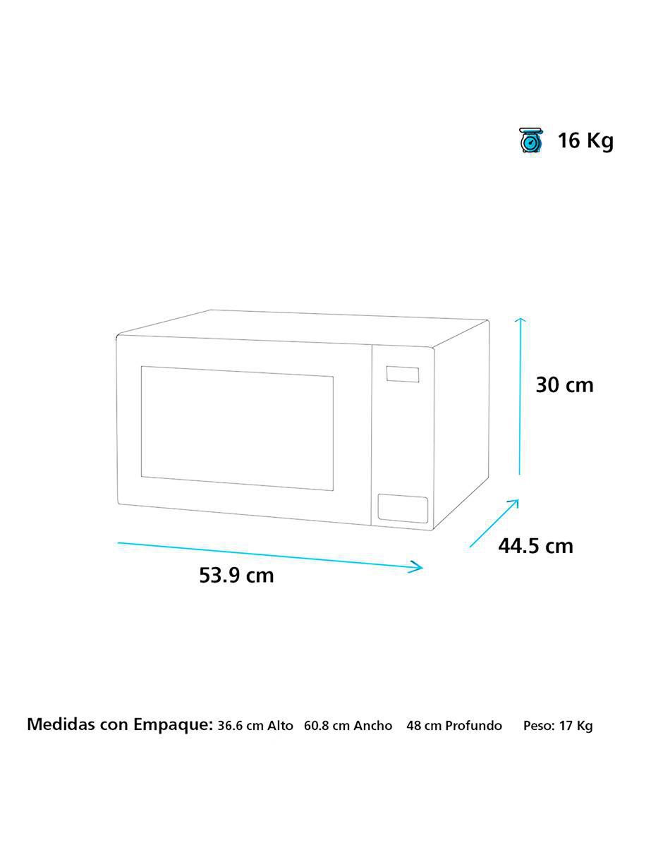 Horno de microondas convencional Mabe modelo MGE11SEJ ECO 1.1FT
