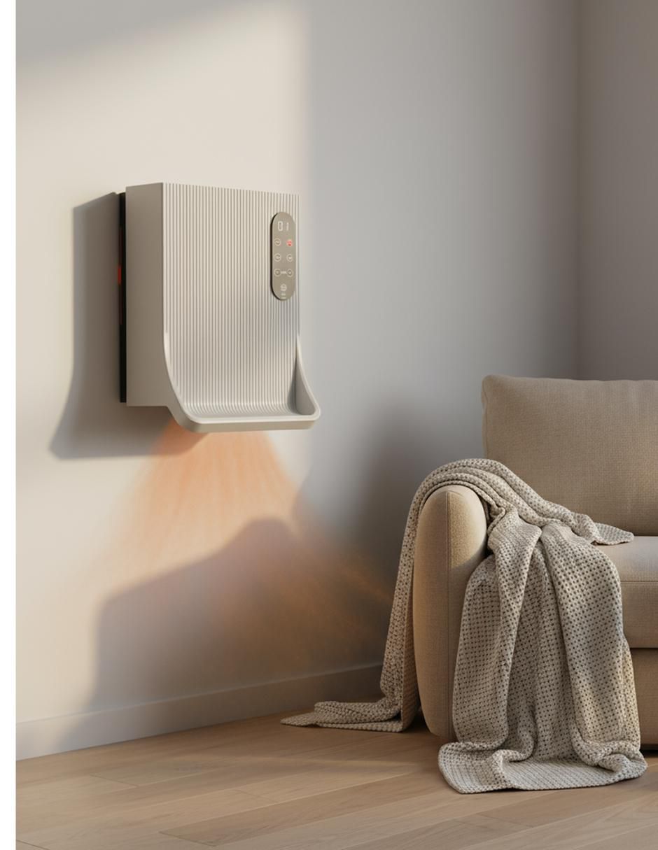 Calefactor de pared eléctrico de 120 V 2