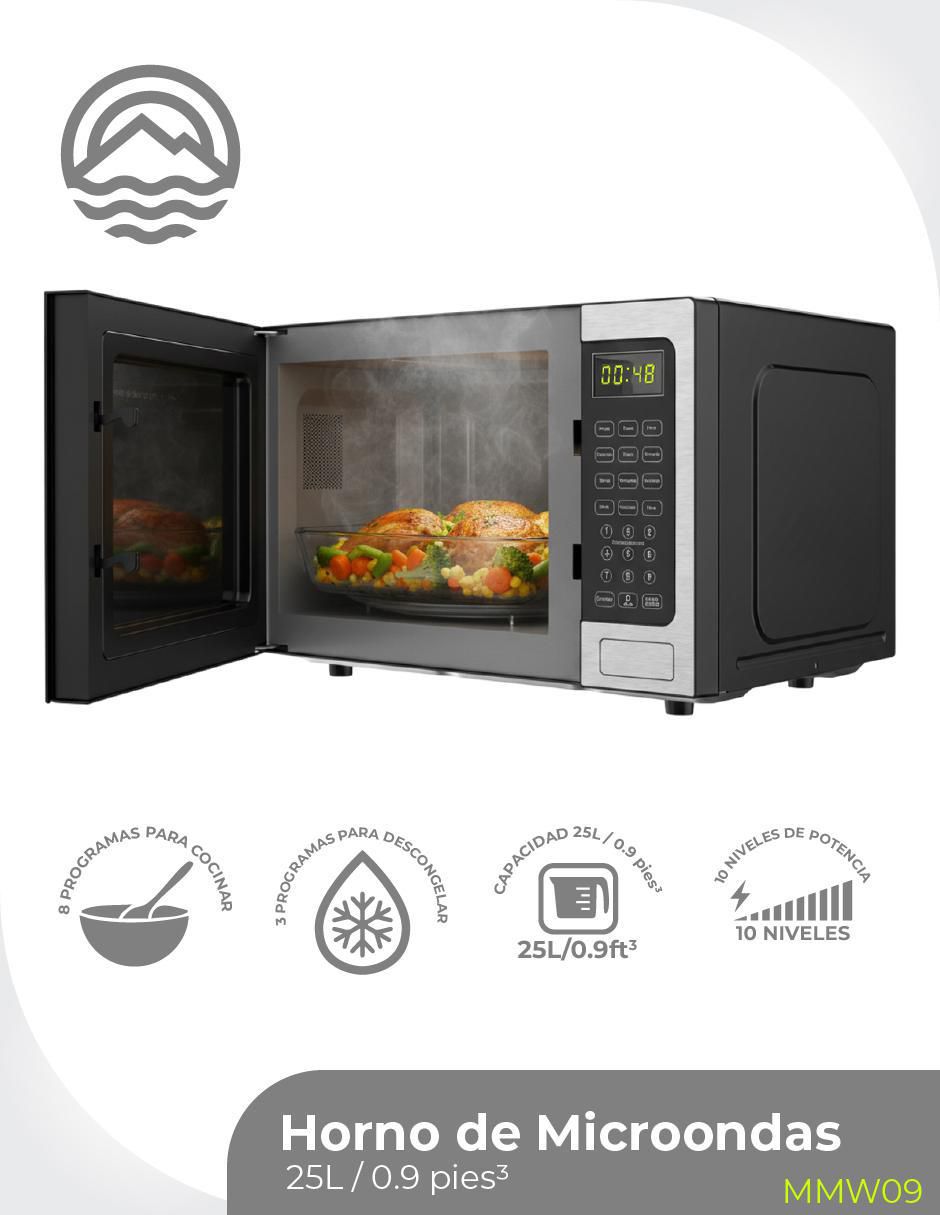 Horno de microondas convencional modelo MMW09 de 0.9 pies cúbicos 2