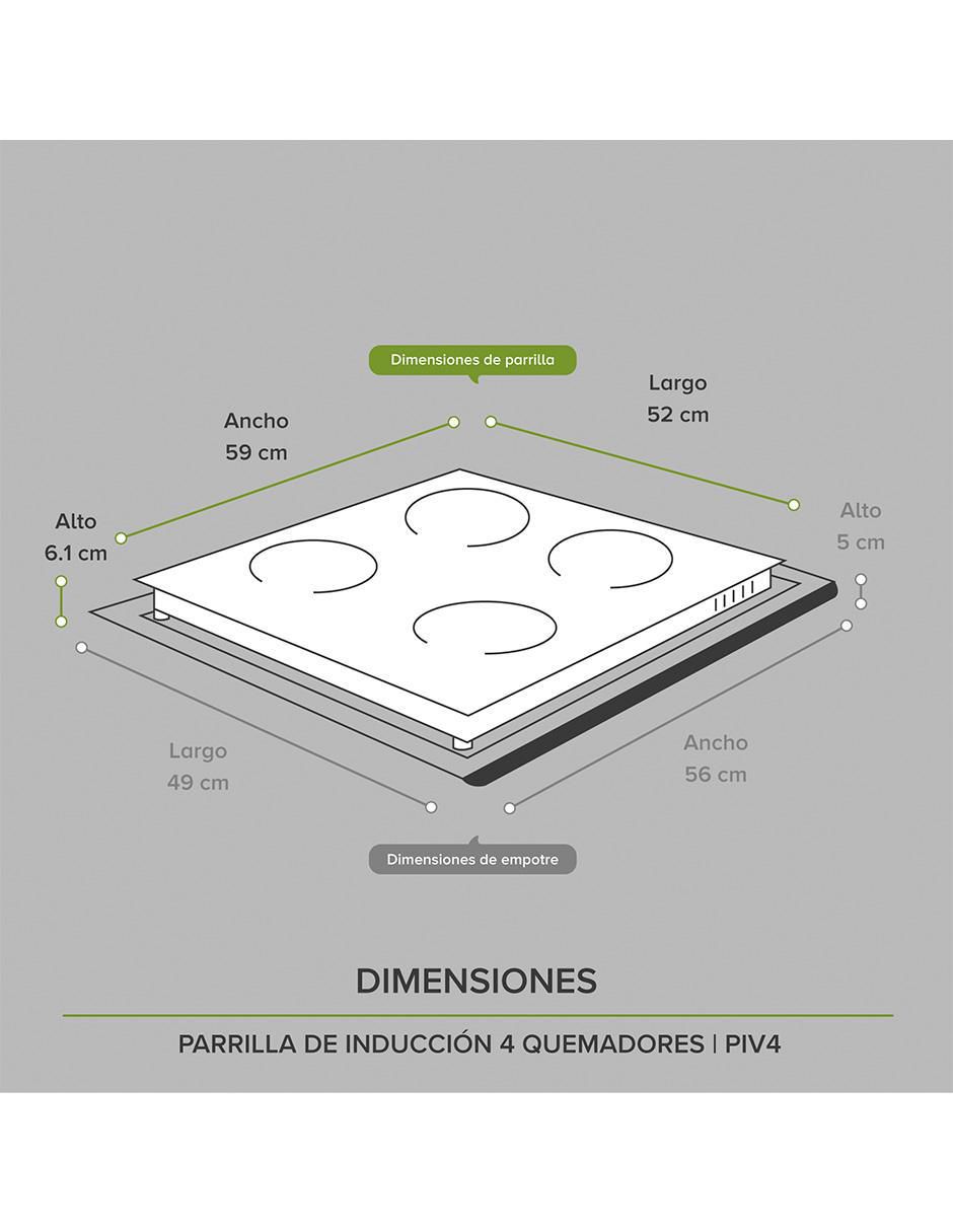 Parrilla de inducción VT2PIV4CEV90N de vidrio templado 13