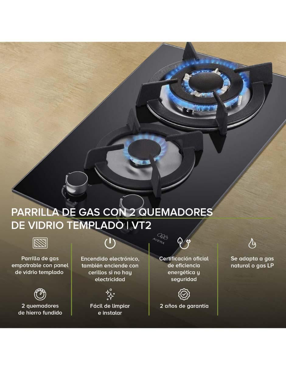 Parrilla de inducción VT2PIV4CEV90N de vidrio templado 7