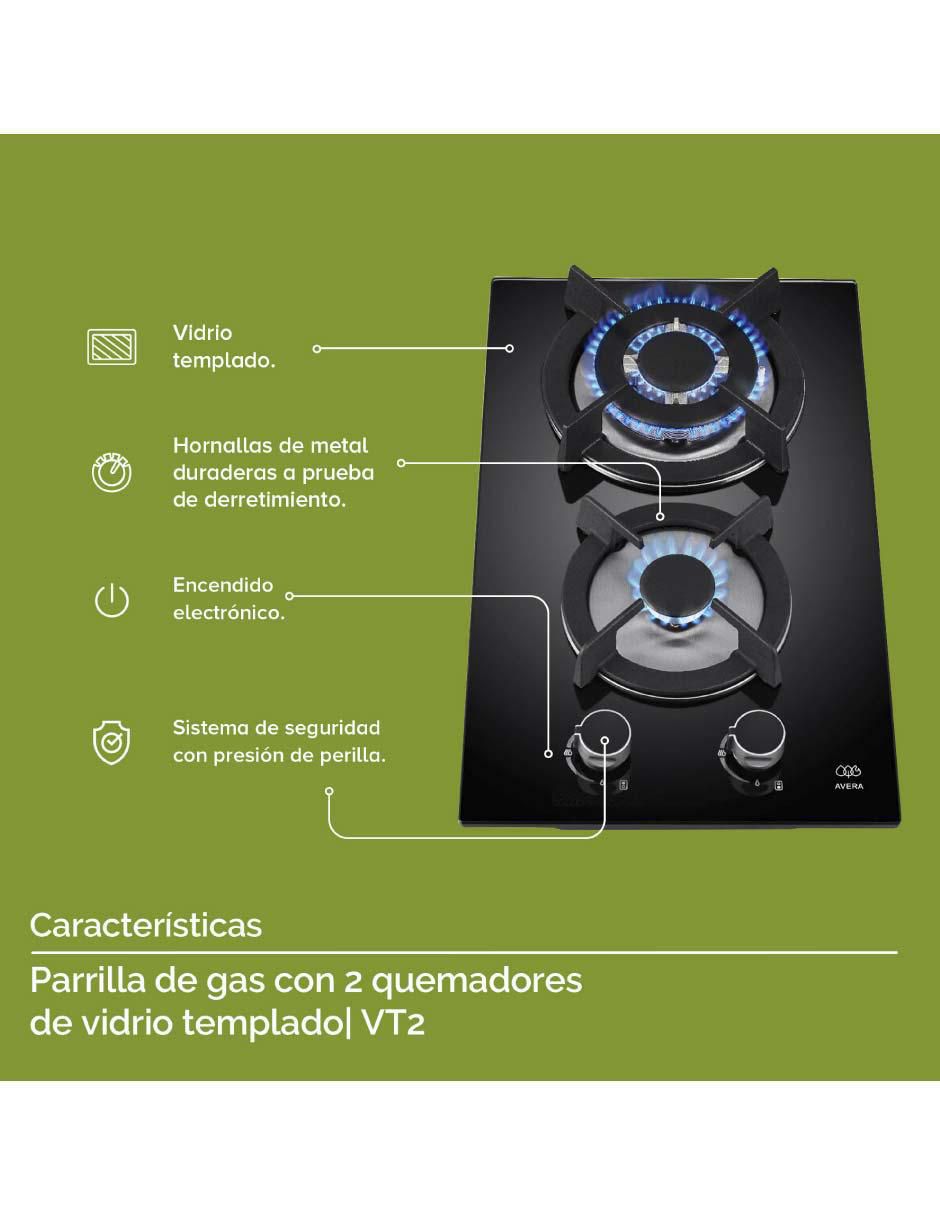 Parrilla de inducción VT2PIV4CEV90N de vidrio templado 9