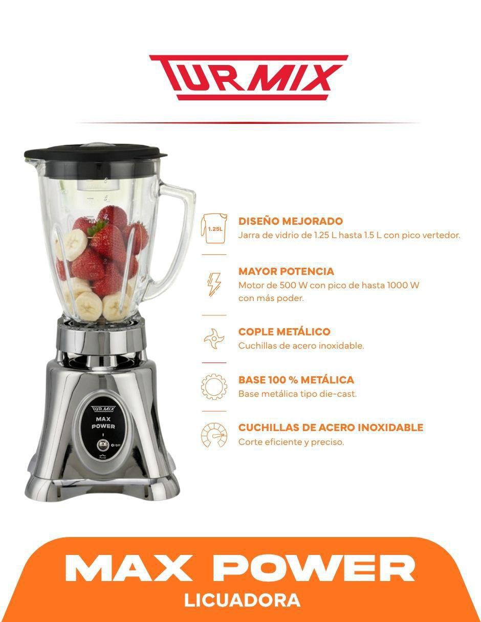 Licuadora Turmix Max Power 1 velocidad