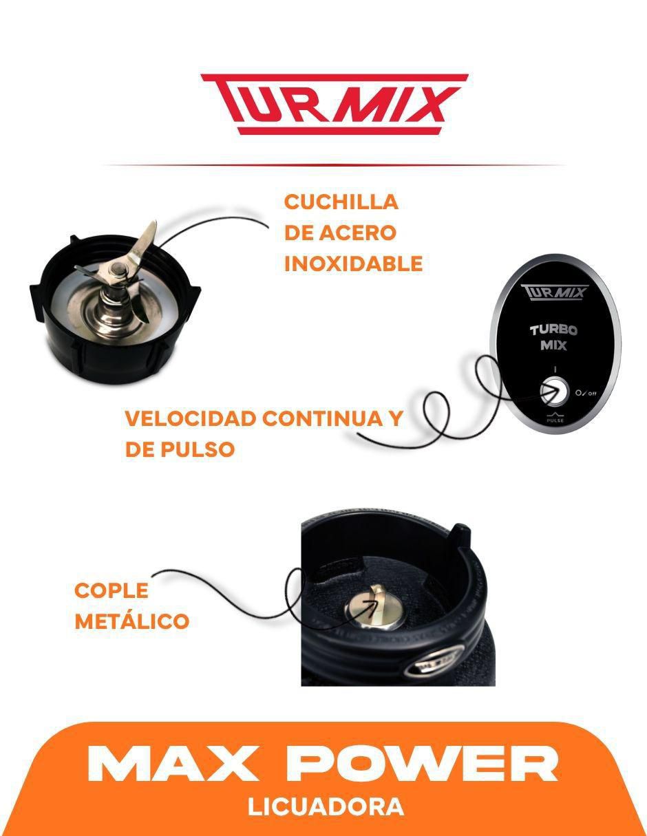 Licuadora Max Power 1 velocidad