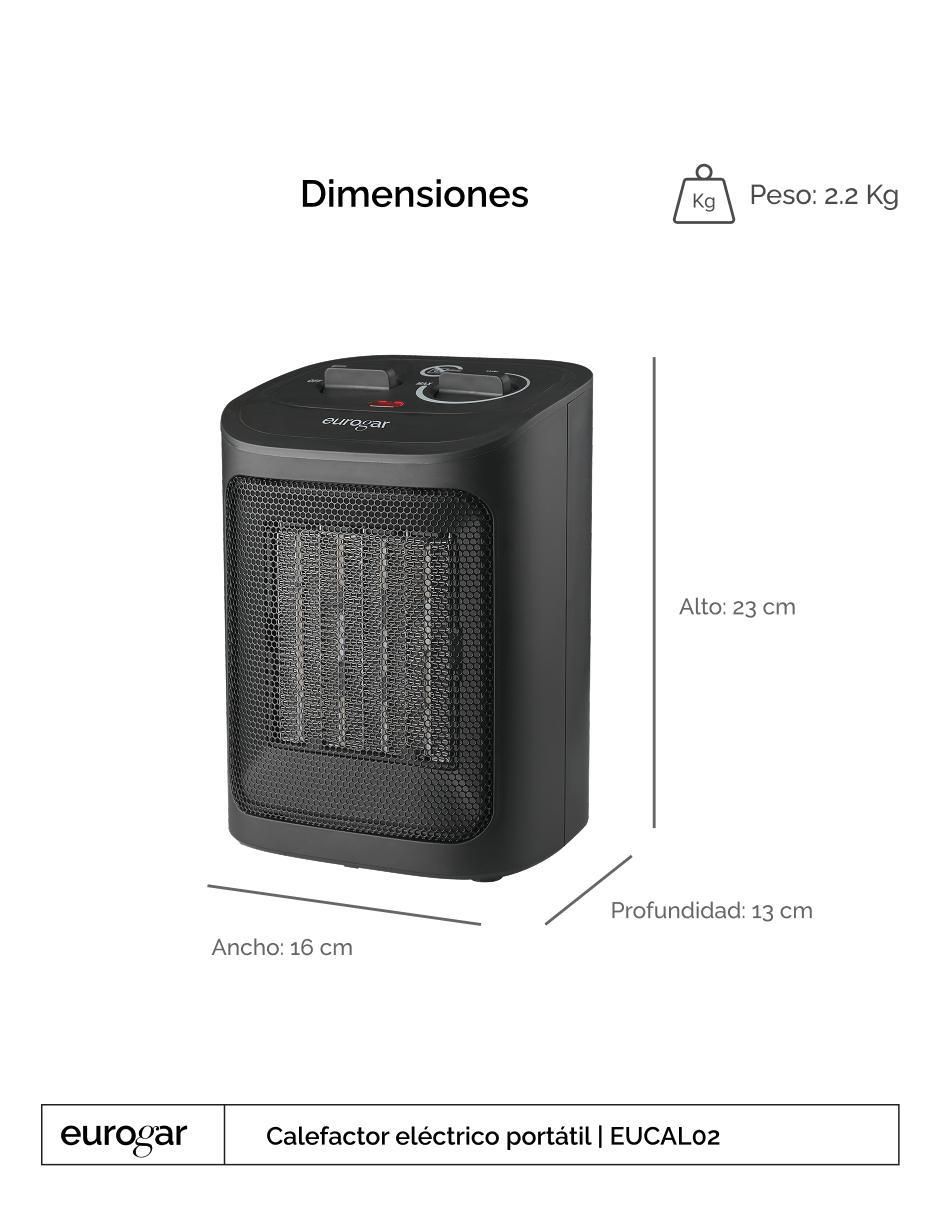 Calefactor portátil eléctrico Eurogar de 127 V