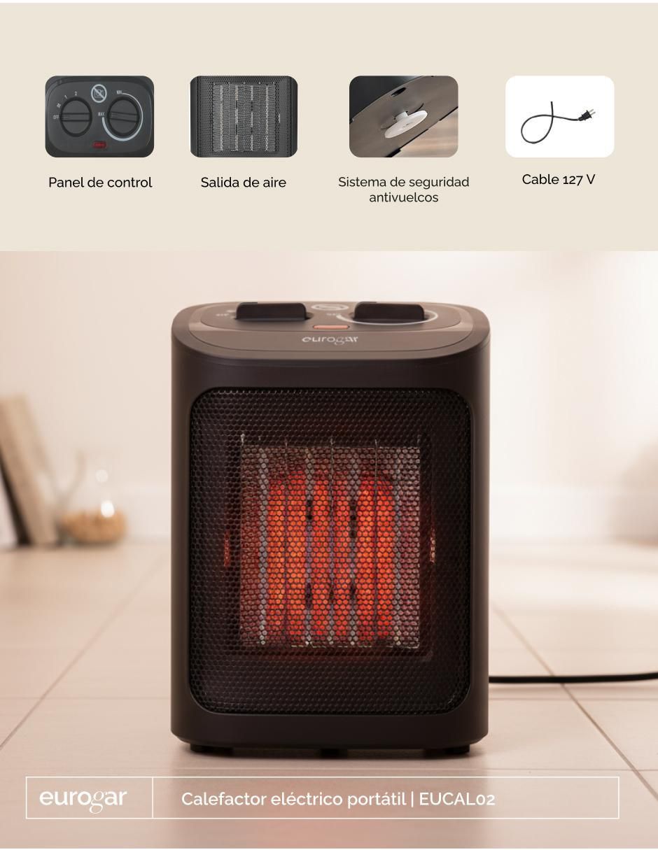 Calefactor portátil eléctrico Eurogar de 127 V