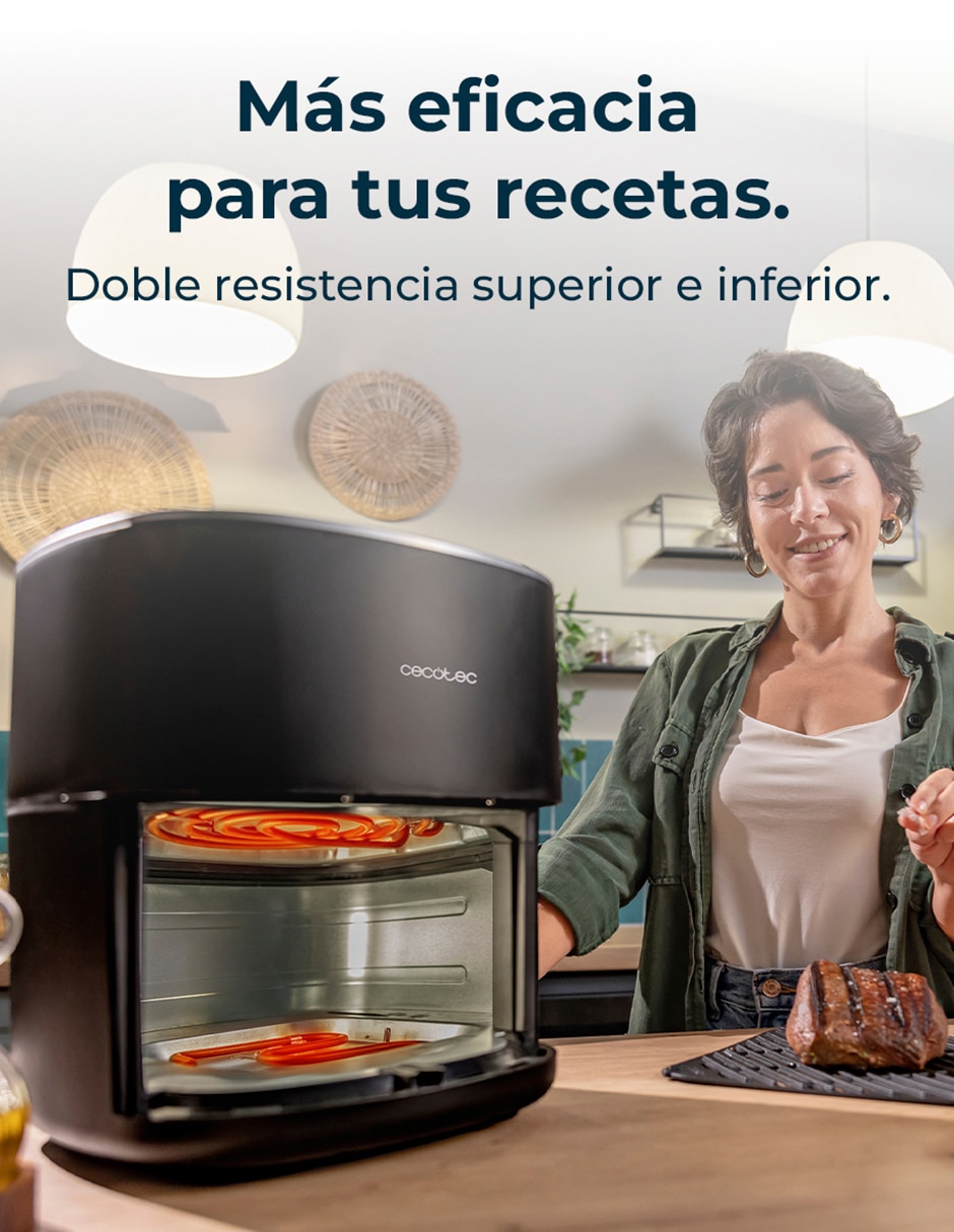 Freidora de aire con compartimento único cecotec cecofry&grill 6.6 l