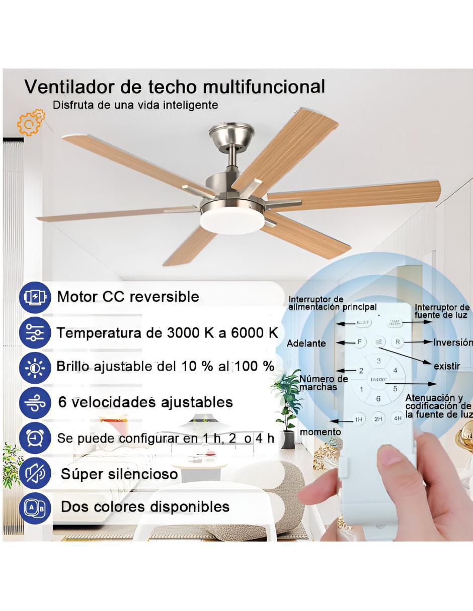 Ventilador de techo con control remoto 6 velocidades Ventilador de techo con control remoto 6 velocidades