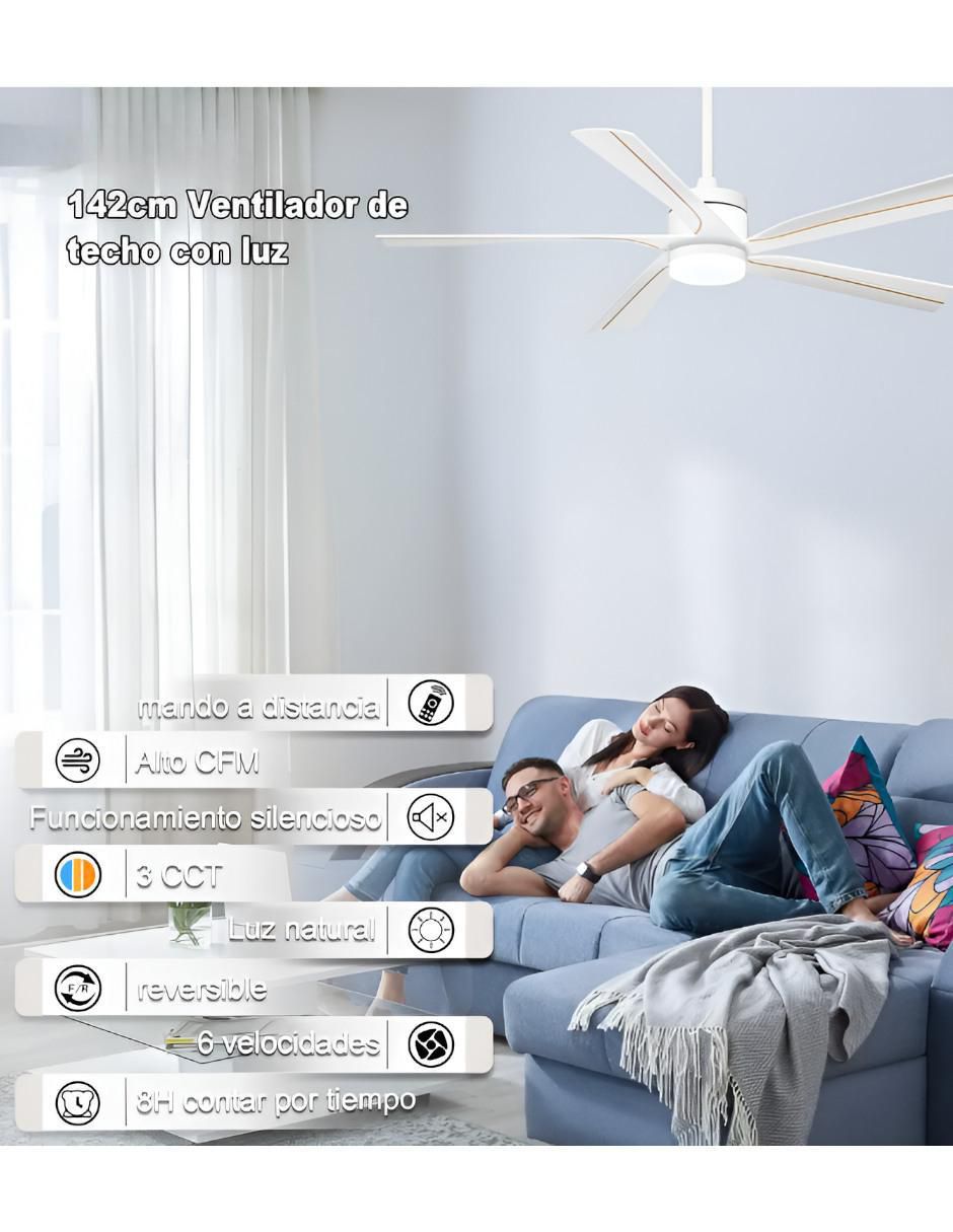 Ventilador de techo con control remoto 6 velocidades Ventilador de techo con control remoto 6 velocidades