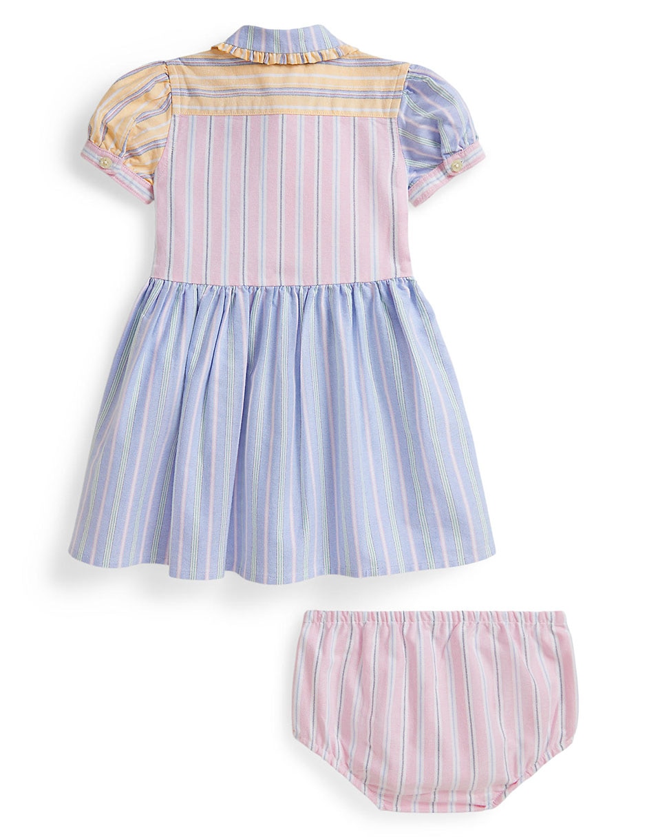 Vestido manga globo para bebé niña 3