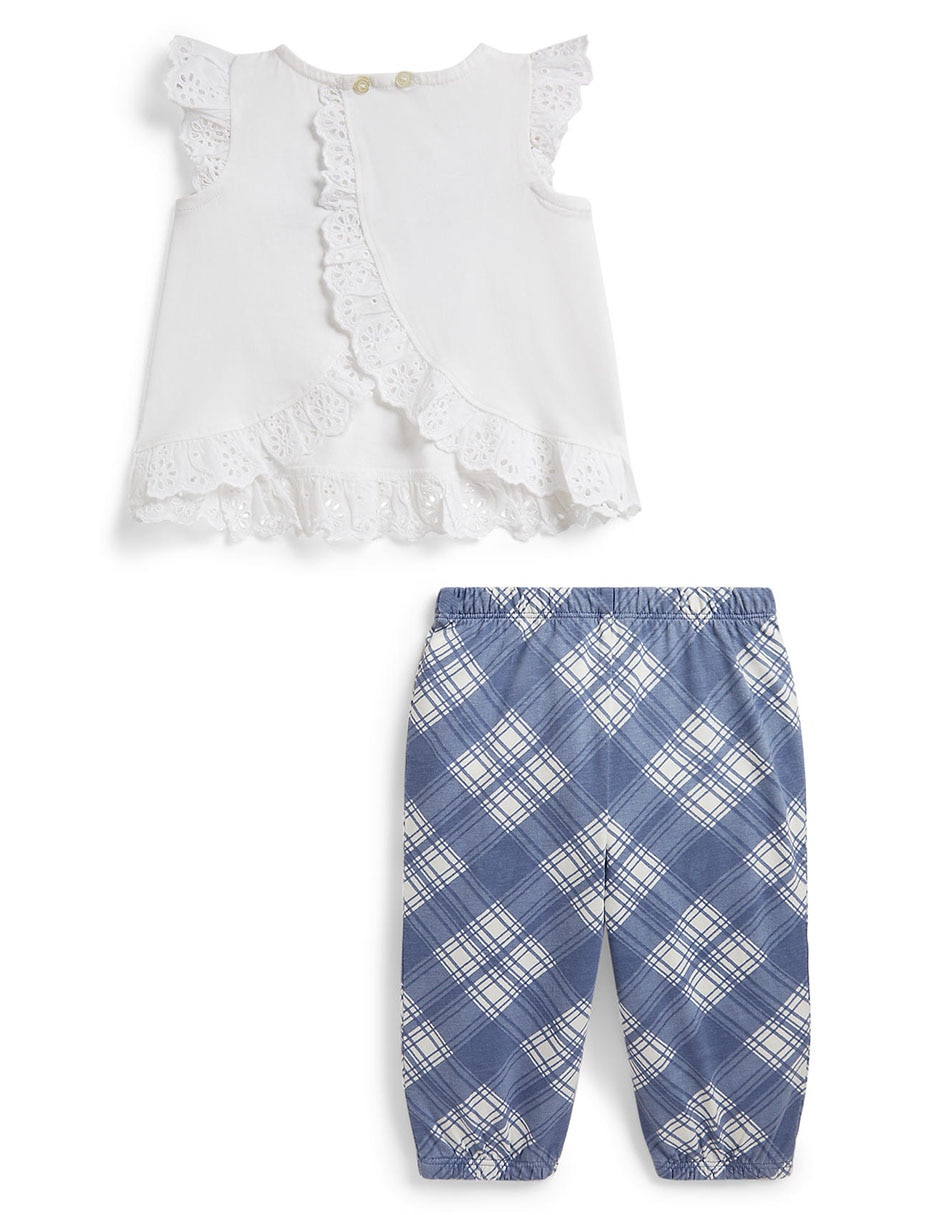 Conjunto Polo de algodón para bebé niña