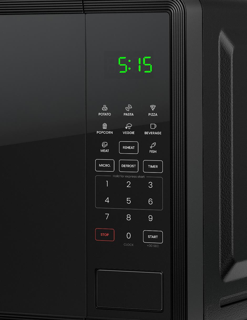 Horno de microondas convencional Chefman modelo RJ55-BLK-7-MX de 0.7 pies cúbicos