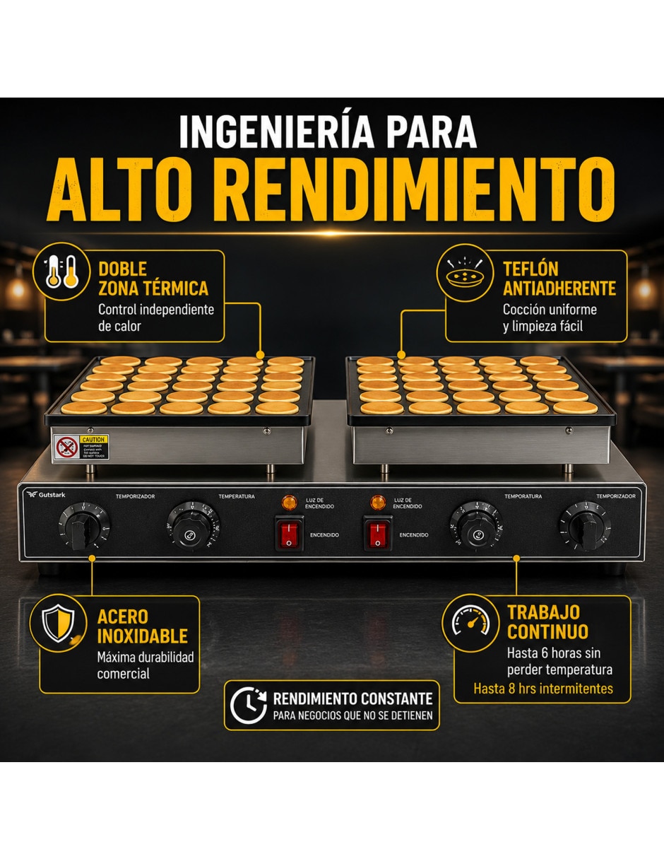 Mini wafflera Gutstark MKZ-MINIHOTCAK50