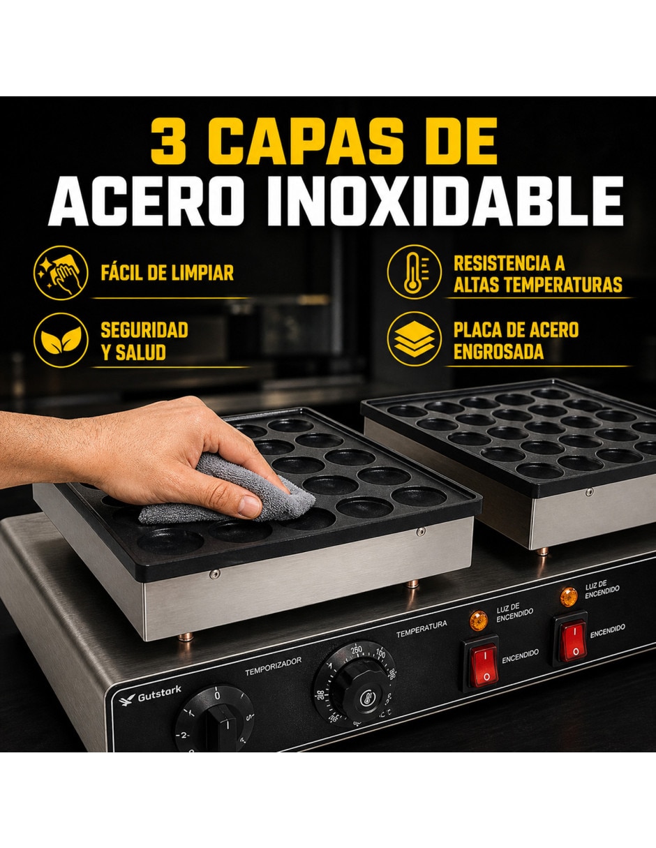 Mini wafflera Gutstark MKZ-MINIHOTCAK50