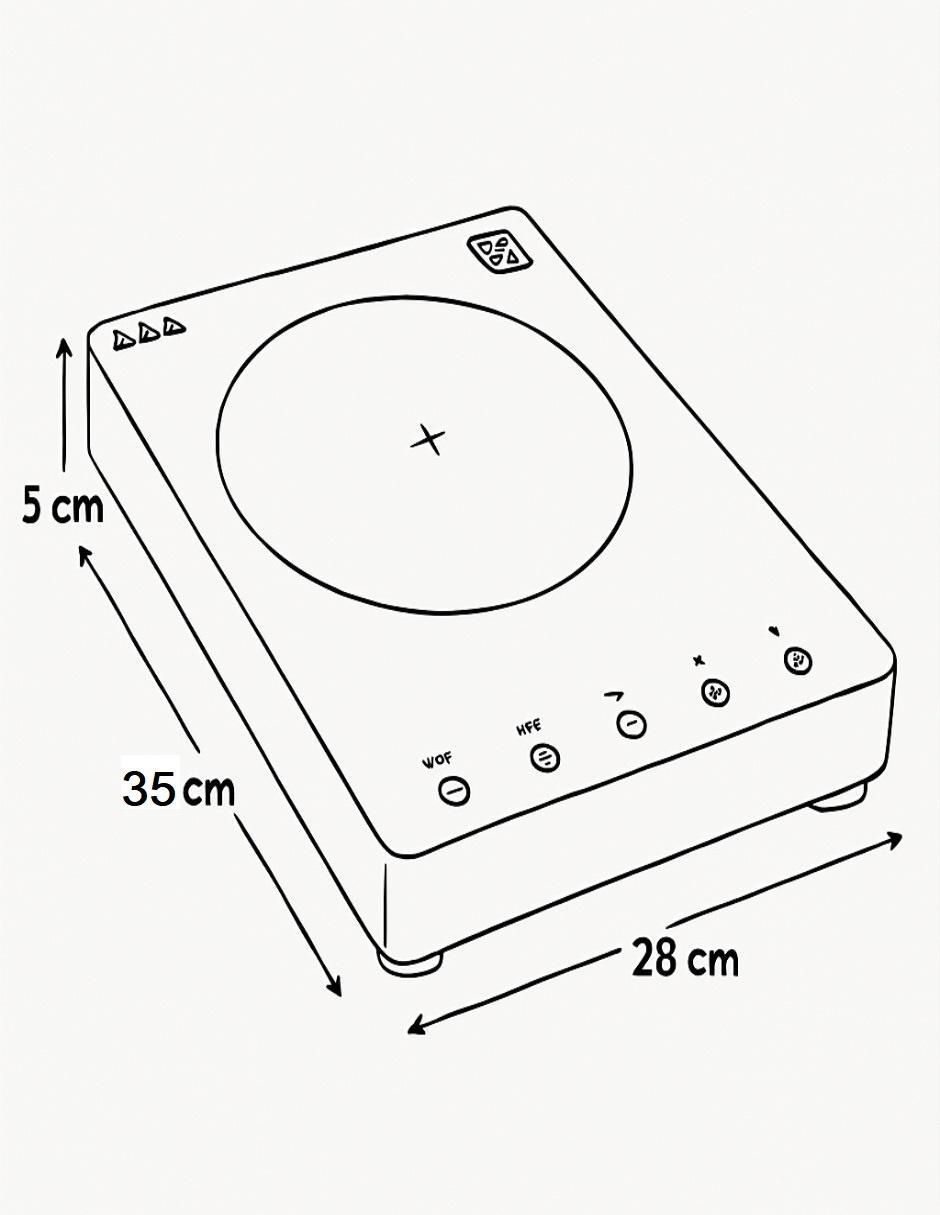 Parrilla de inducción PDH PD505 de vitrocerámica