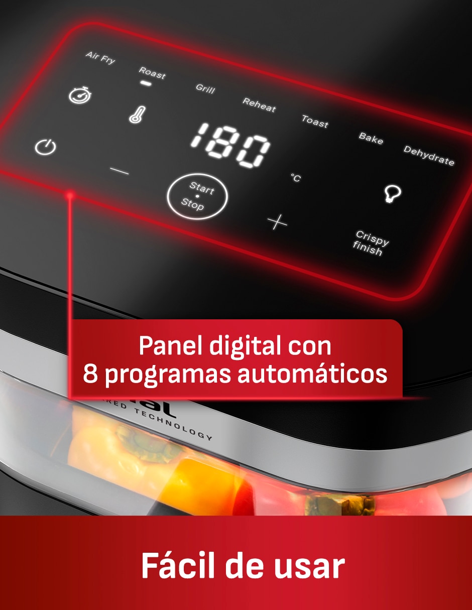 Freidora de aire con compartimento único T-fal Infrared 7 L EY8328X0