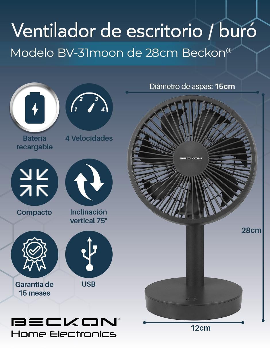 Ventilador de escritorio Beckon 4 velocidades