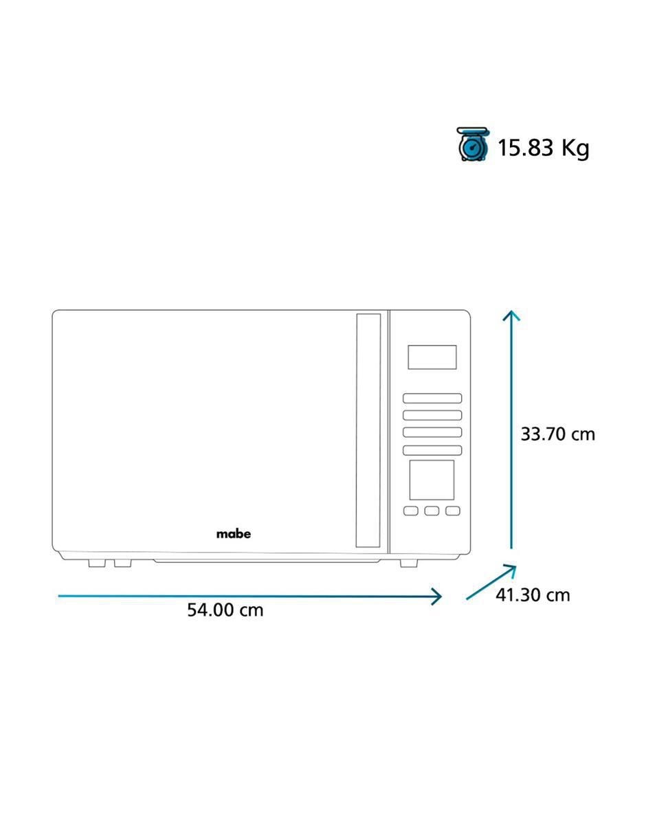 Horno de microondas convencional Mabe modelo HMM15SJW de 1.5 pies