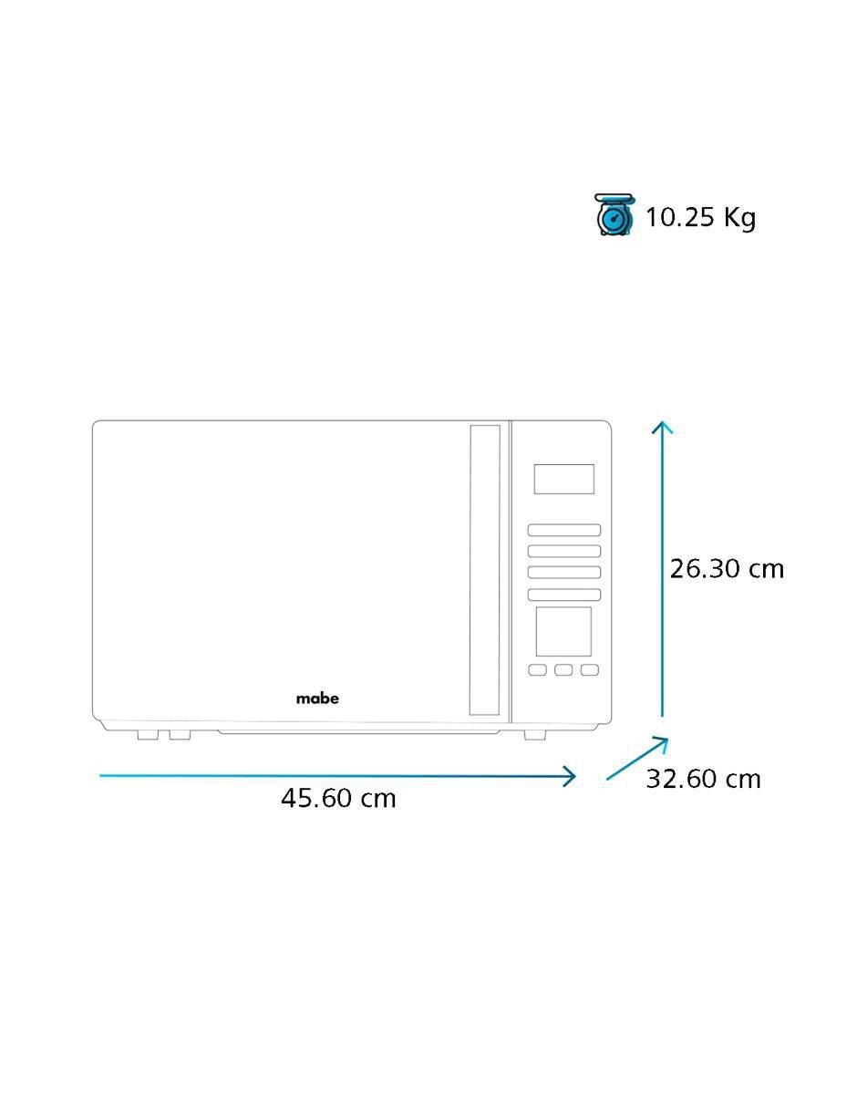Horno de microondas convencional Mabe modelo HMM07SJW de 0.7 pies