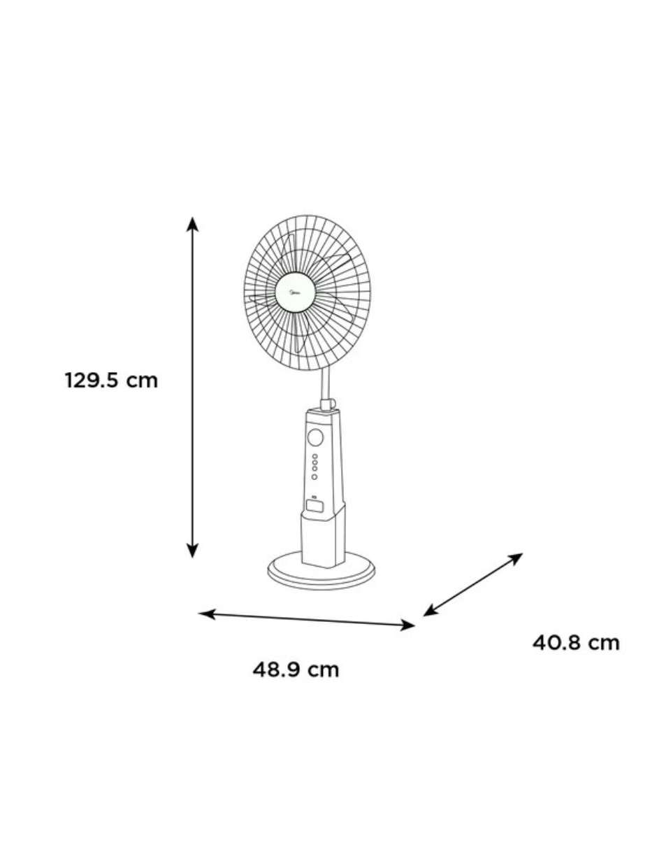 Ventilador de pedestal con control remoto 9 velocidades 5