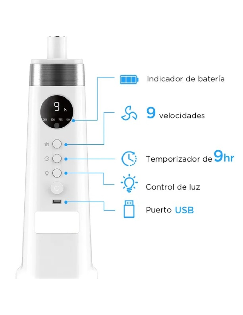 Ventilador de pedestal con control remoto 9 velocidades 3