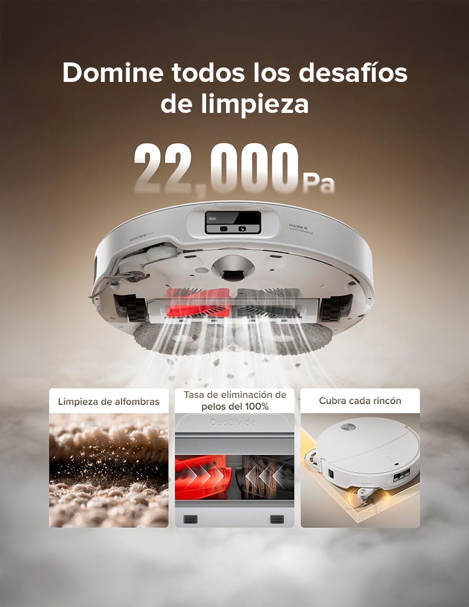 Aspiradora robot Roborock Qrevo CURV X 4 litros