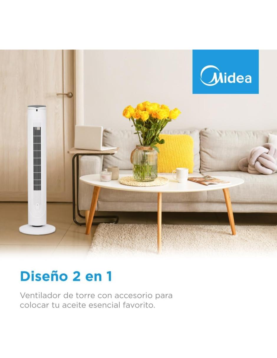 Ventilador de pedestal Midea con control remoto 5 velocidades