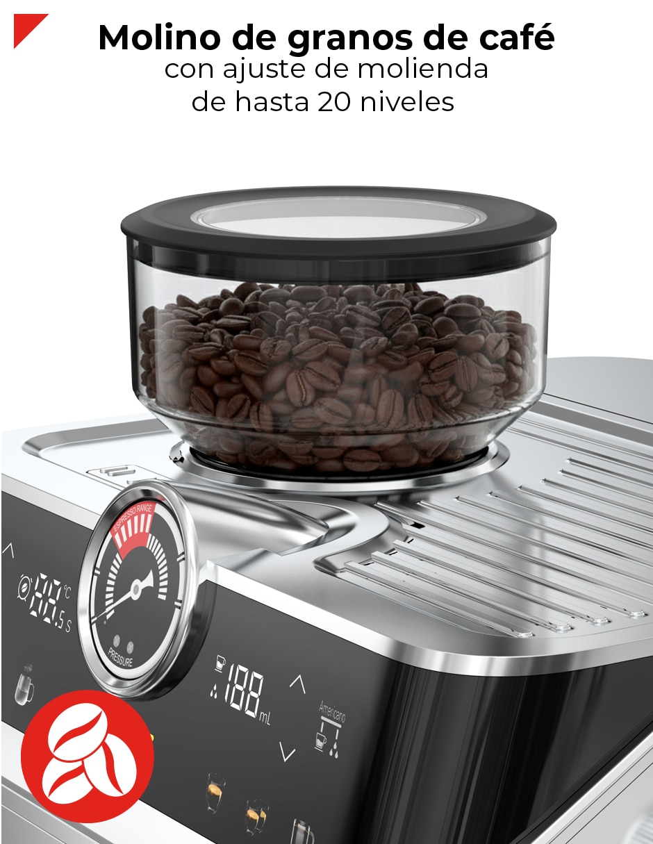 Cafetera con molino Bogner BECM01