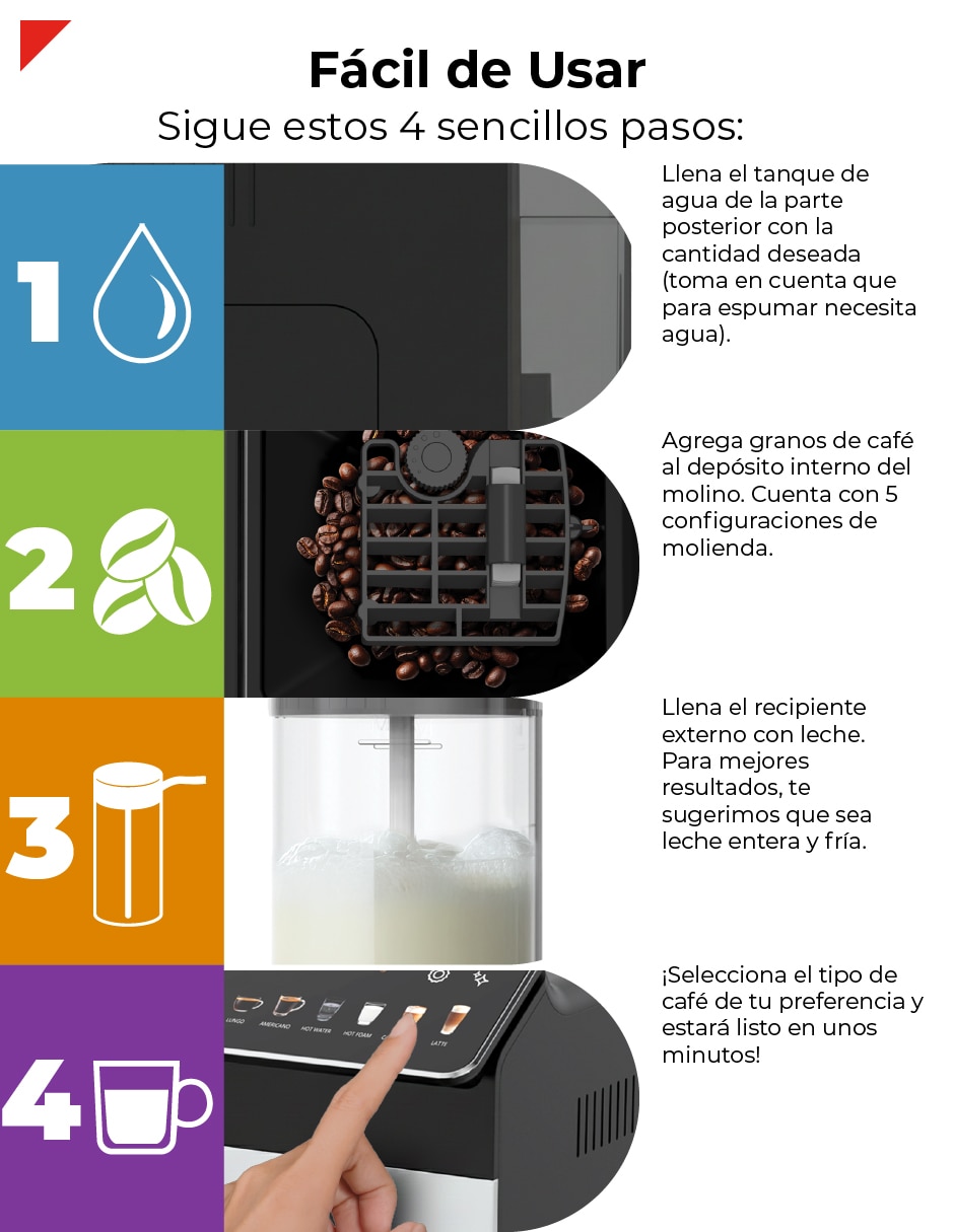 Cafetera super automática becm02s 5