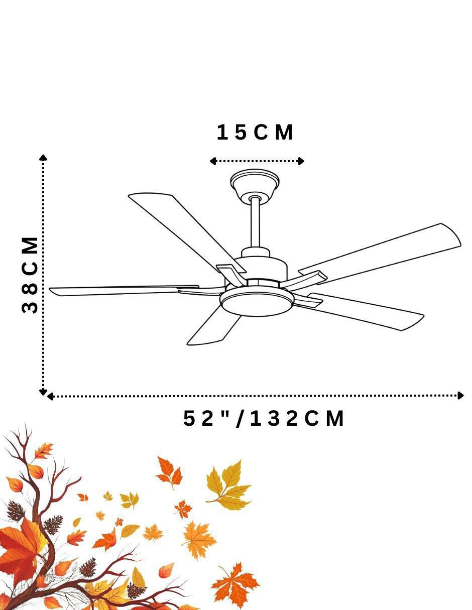 Ventilador de techo Megaluz con control remoto 6 velocidades