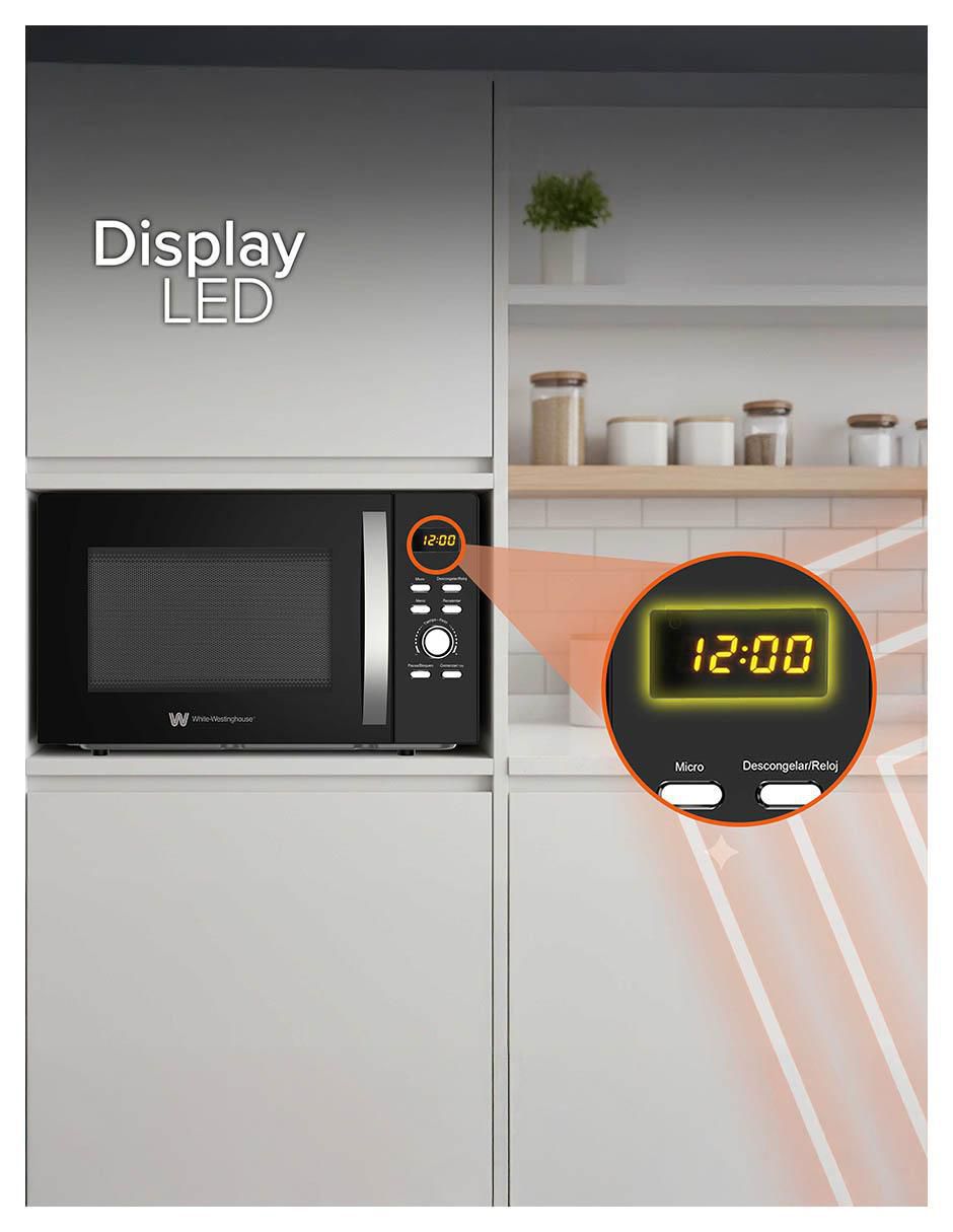 Horno de microondas convencional White Westinghouse modelo WWCMV10028WE_05 de 1 pie