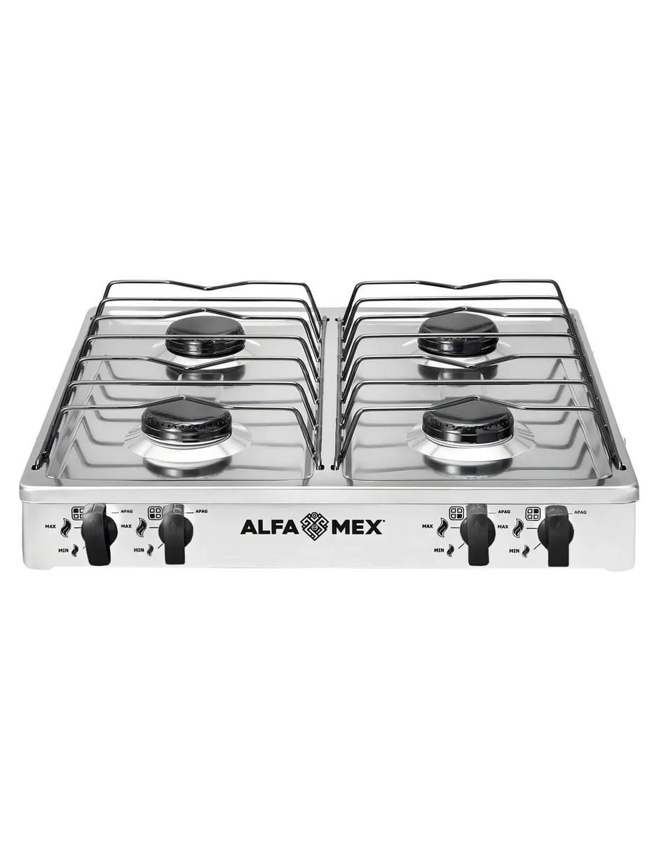 Parrilla de gas 312-6-blanco de acero inoxidable