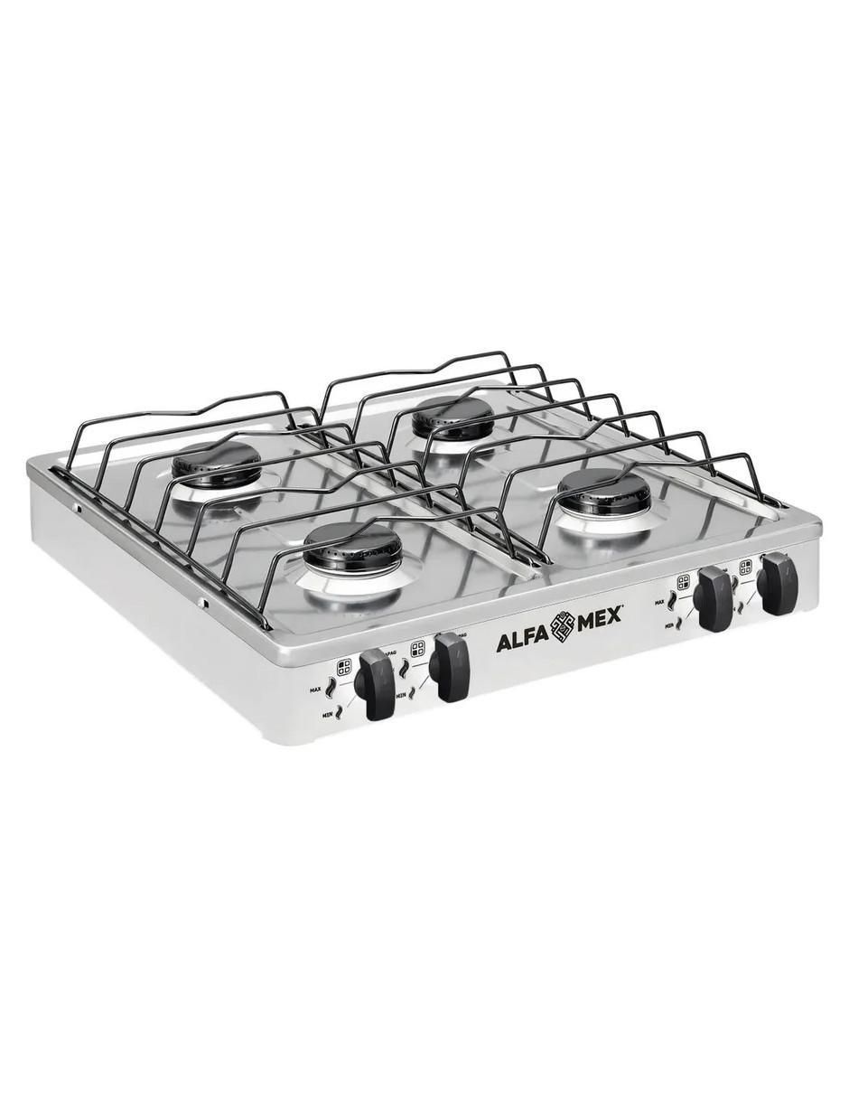 Parrilla de gas 312-6-blanco de acero inoxidable 4