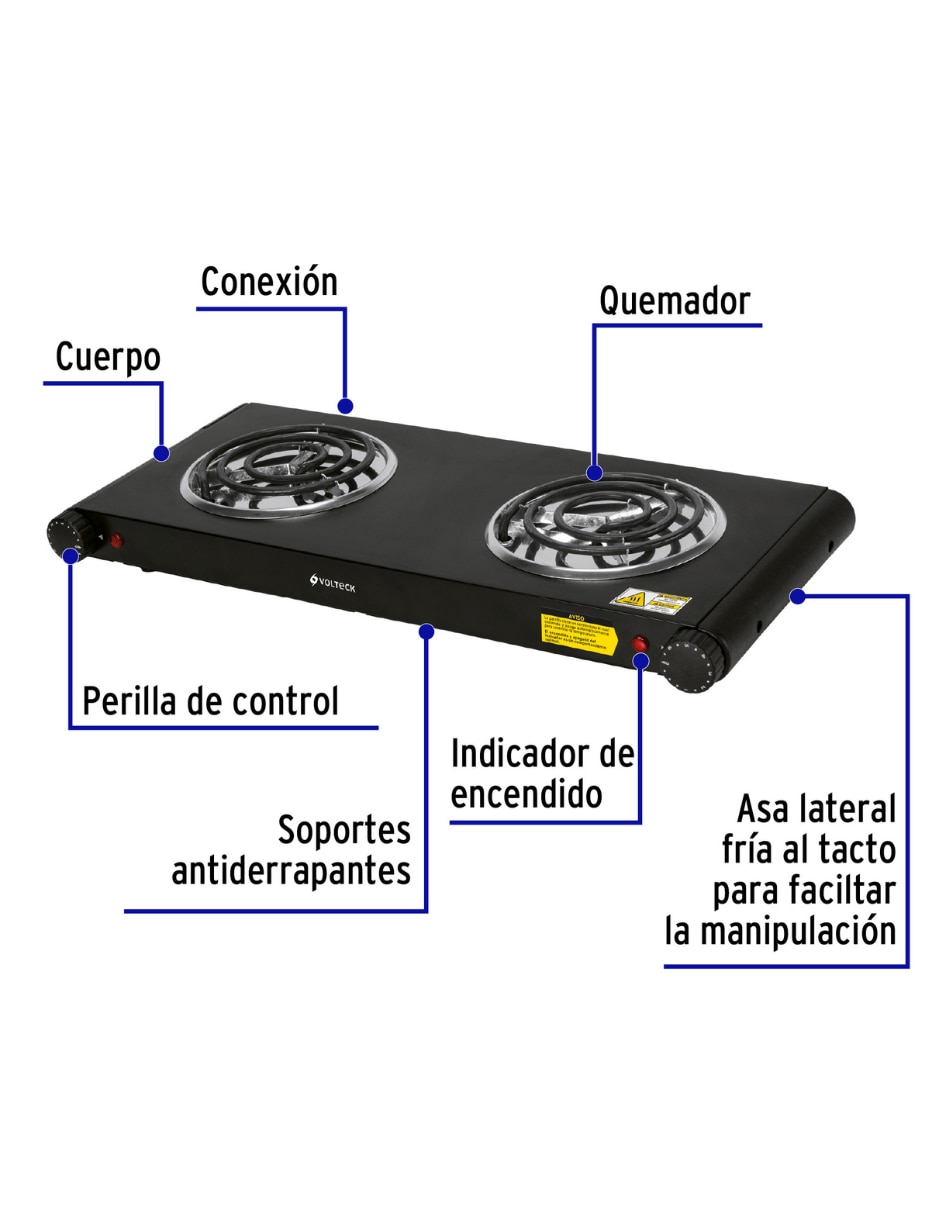 Parrilla eléctrica Pael-2C de acero inoxidable 8