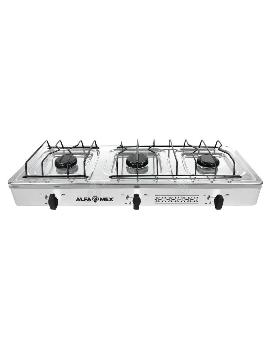 Parrilla de gas 612-6-blanco de acero inoxidable