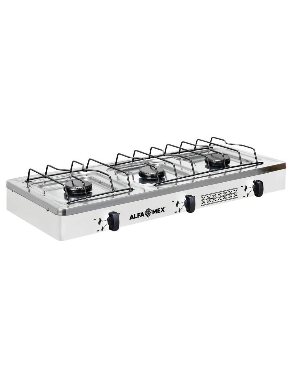 Parrilla de gas 612-6-blanco de acero inoxidable