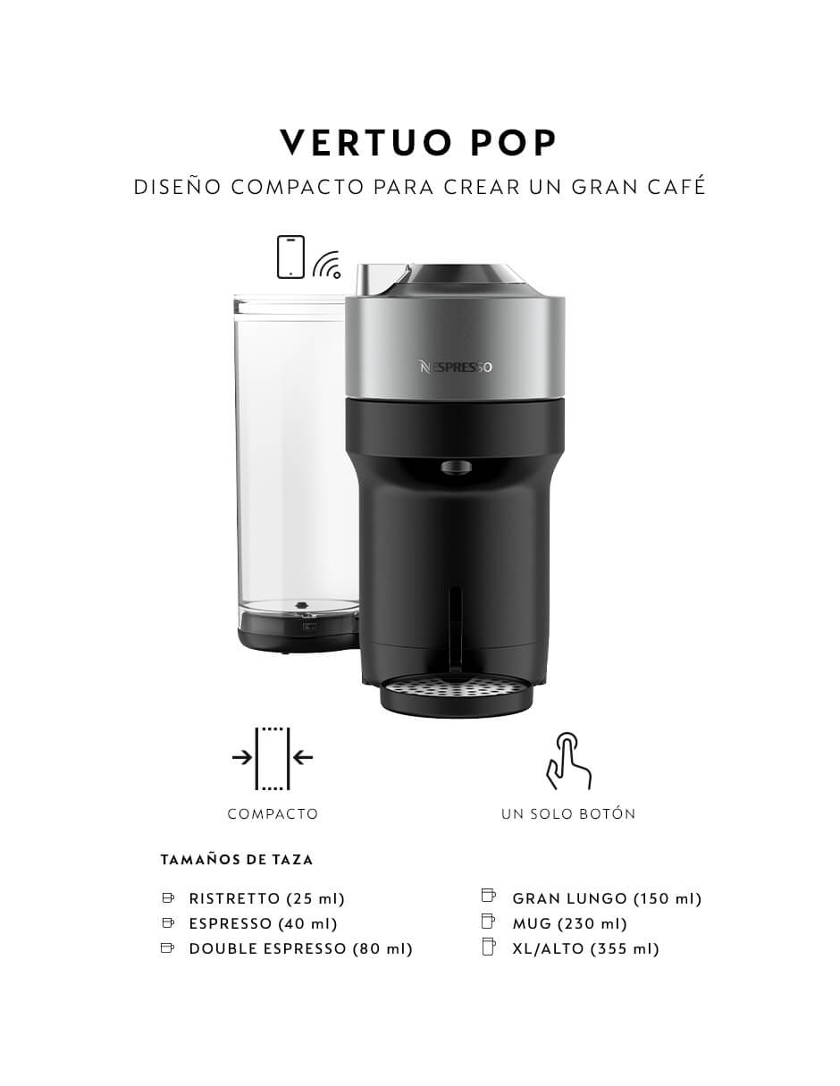 Cafetera Onpack Mornings Vertuo Pop Deluxe Titan 2