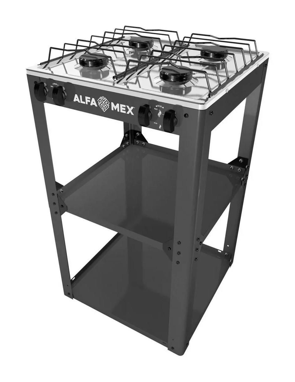 Parrilla de gas Alfamex de acero inoxidable