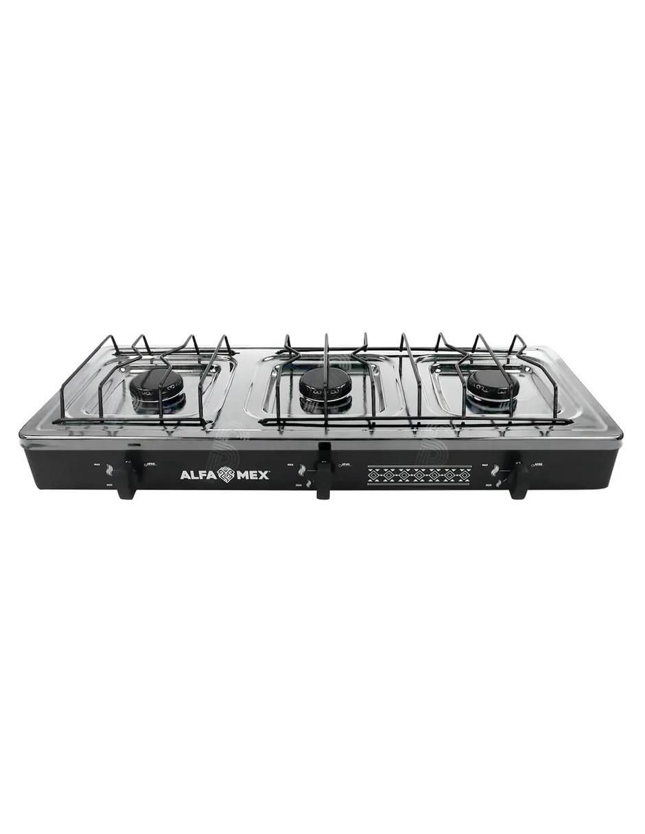 Parrilla de gas Alfamex de acero inoxidable