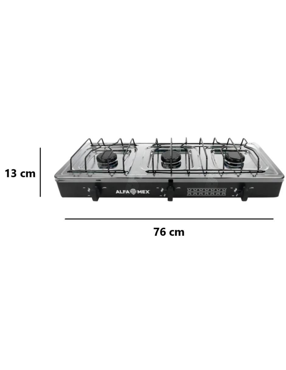 Parrilla de gas Alfamex de acero inoxidable