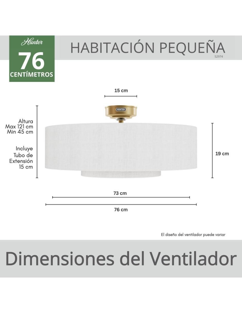 Ventilador de techo Hunter Fan con control remoto 3 velocidades