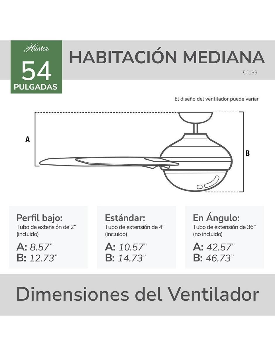 Ventilador de techo con control remoto 3 velocidades 9