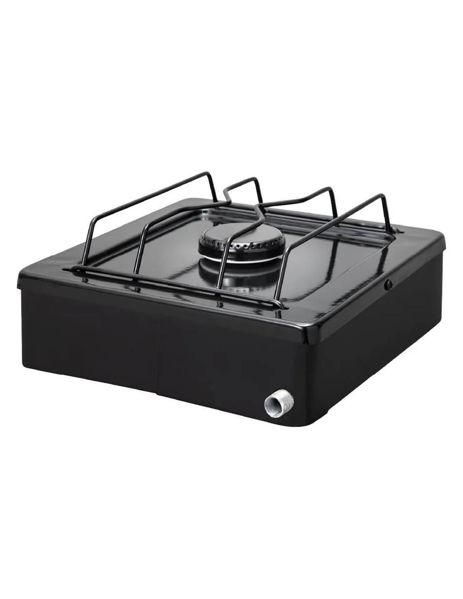 Parrilla de gas Alfamex 603-4-negro de acero inoxidable