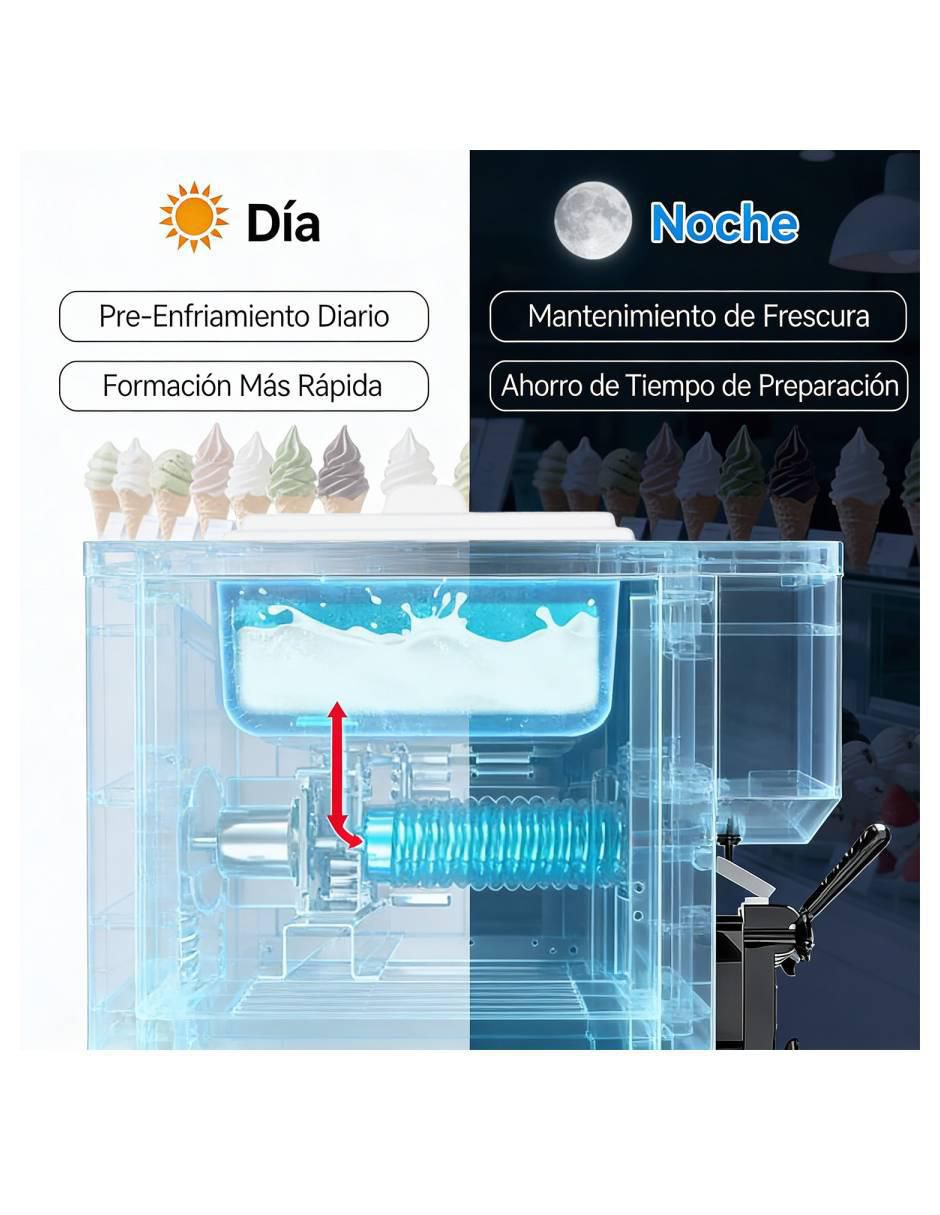 Máquina de helados semiautomático